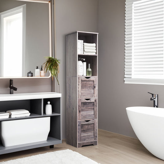 Slim Bathroom Storage Cabinet – Gray