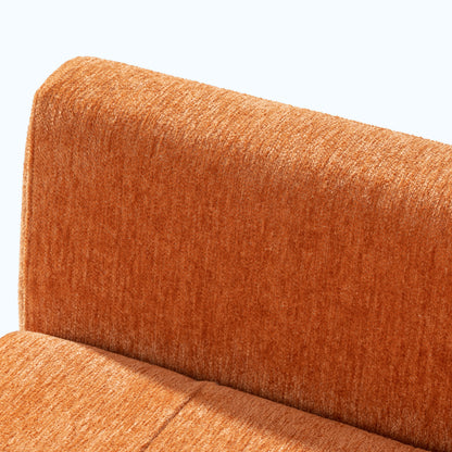 Modern Accent Chair Foam Filled Orange