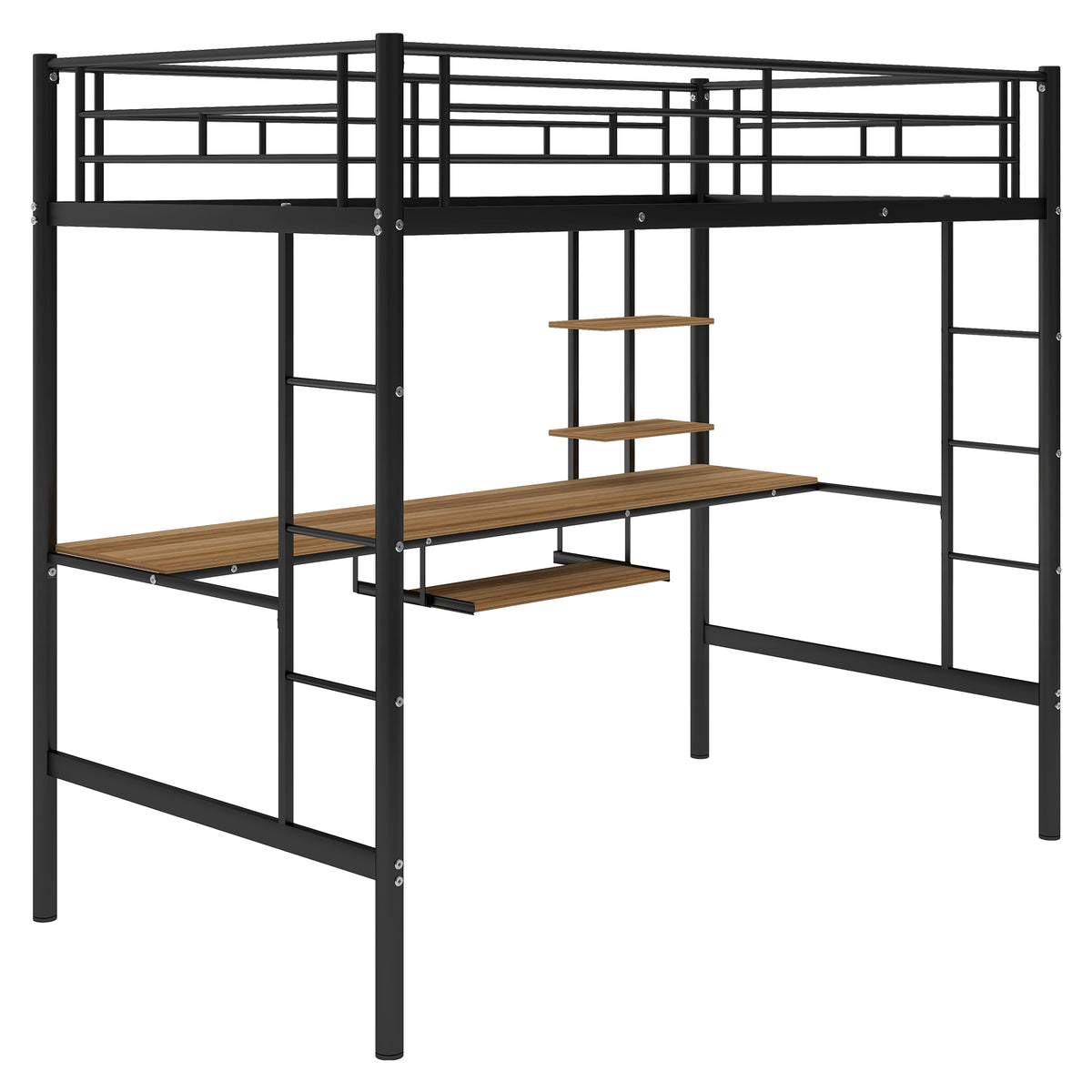 Twin Loft Bed with Desk Space-Saving Design