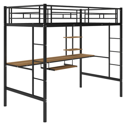 Twin Loft Bed with Desk Space-Saving Design