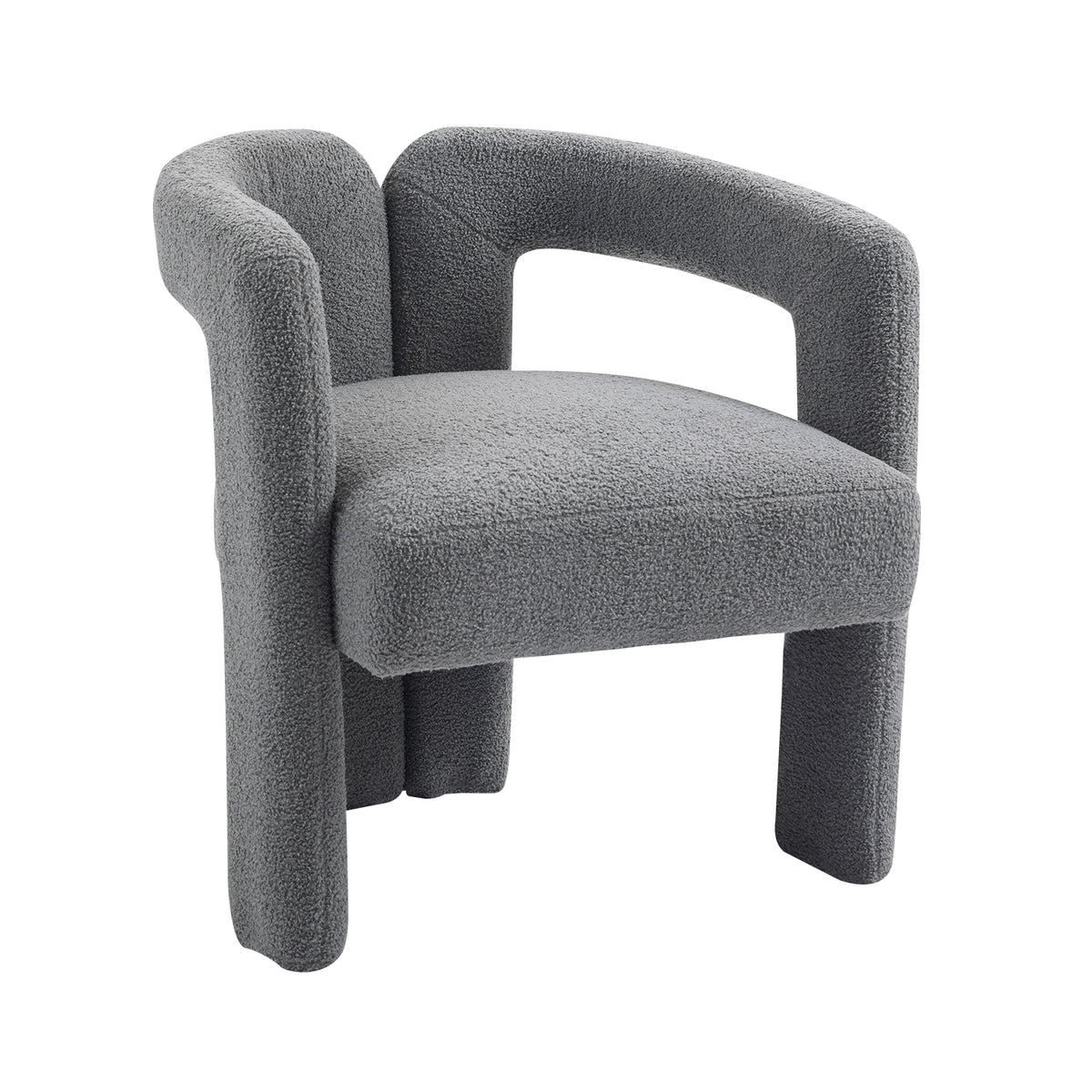 Teddy Fabric Dining Chair – Grey