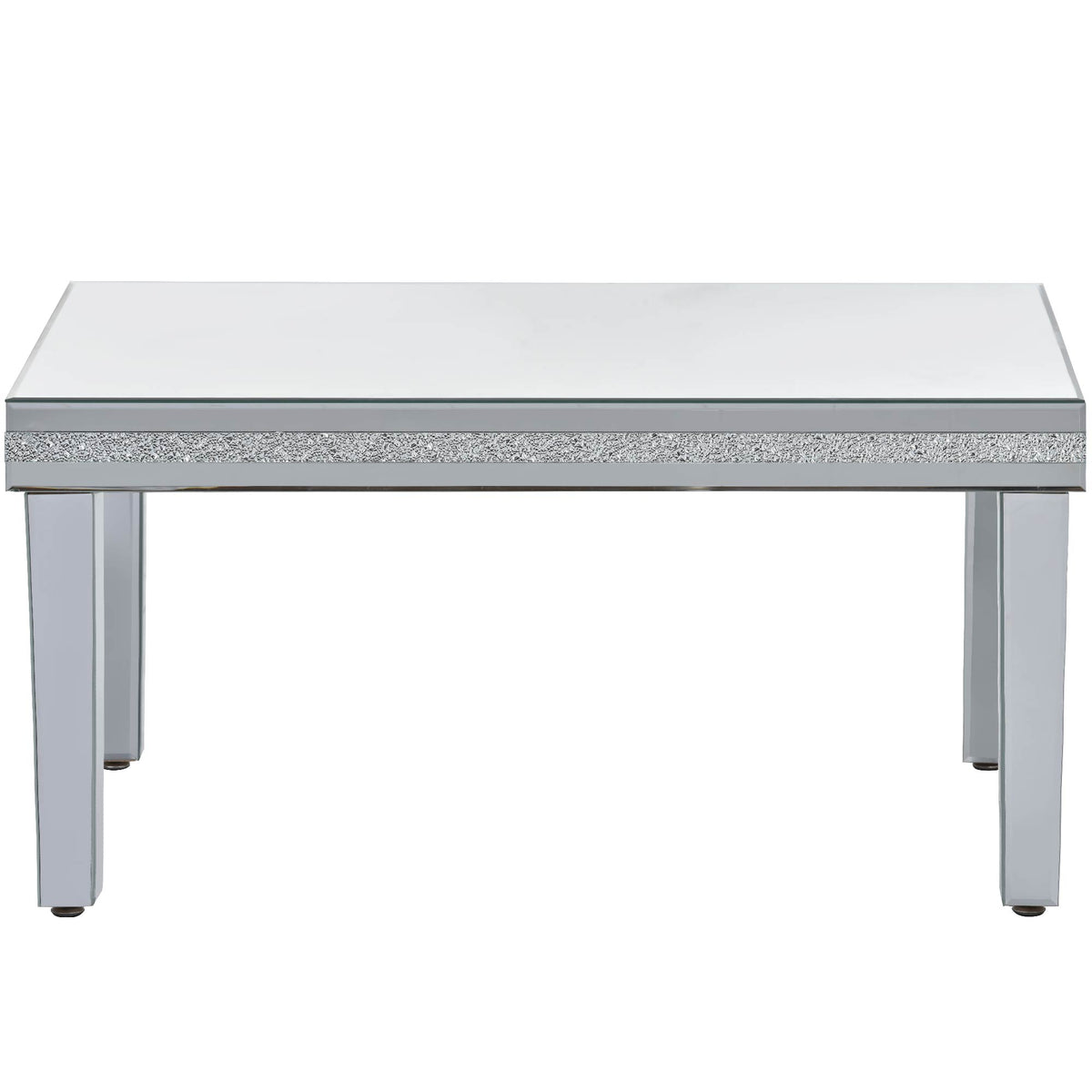 Crystal Base Coffee Table Silver