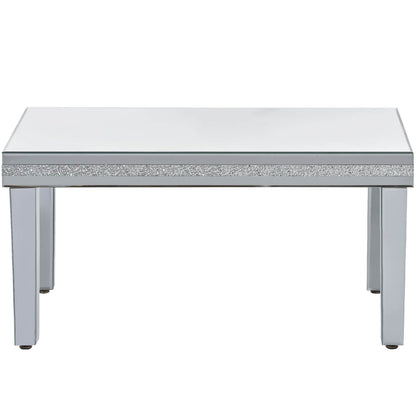 Crystal Base Coffee Table Silver