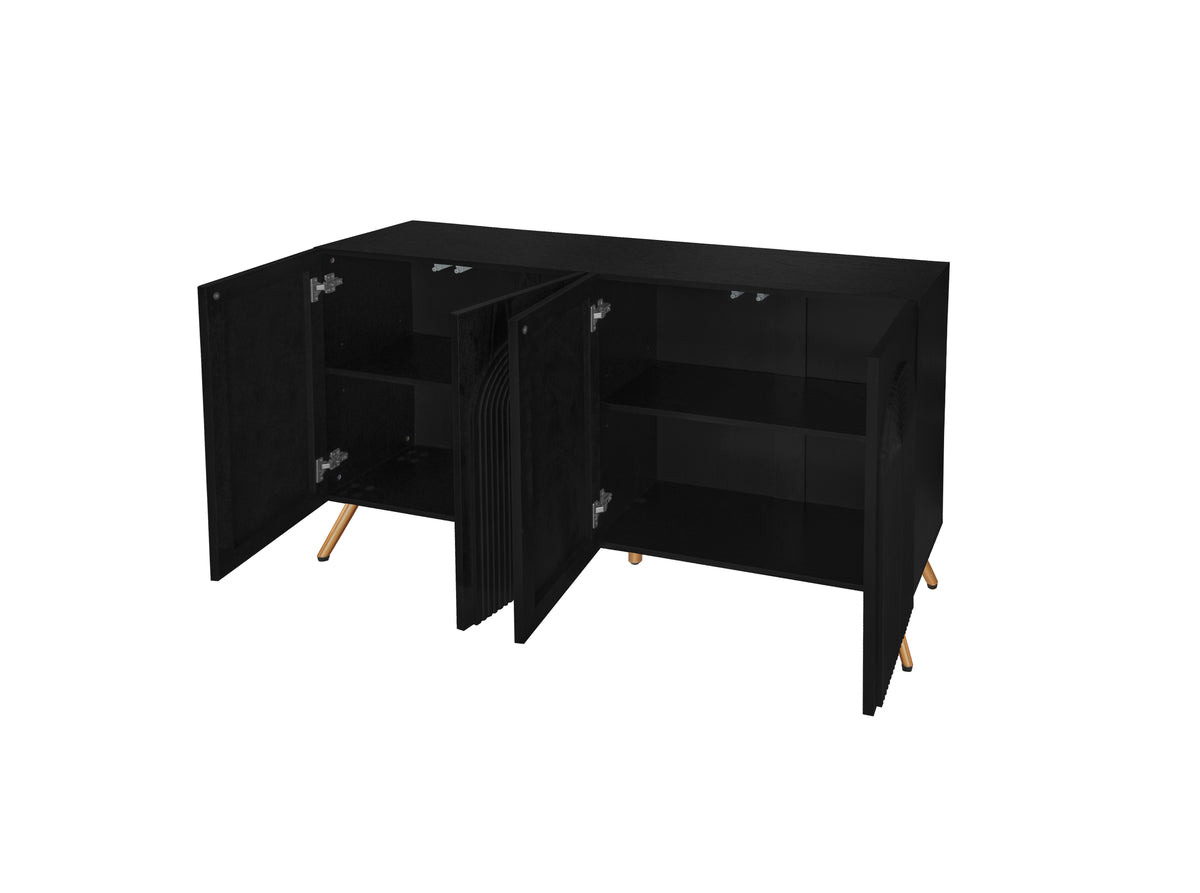 Arched 4-Door Buffet Cabinet
