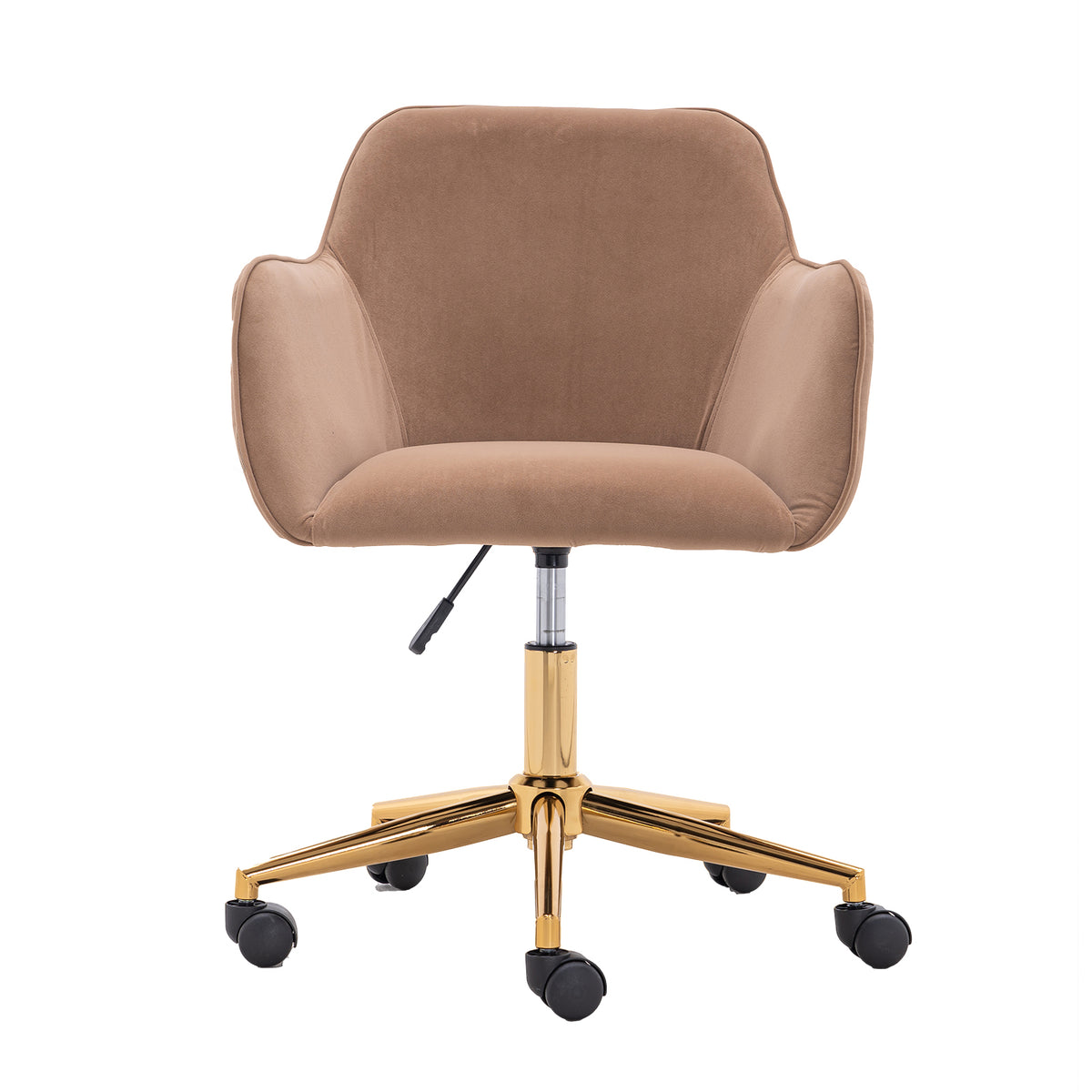 Velvet Executive Swivel Office Chair – Coffee Brown