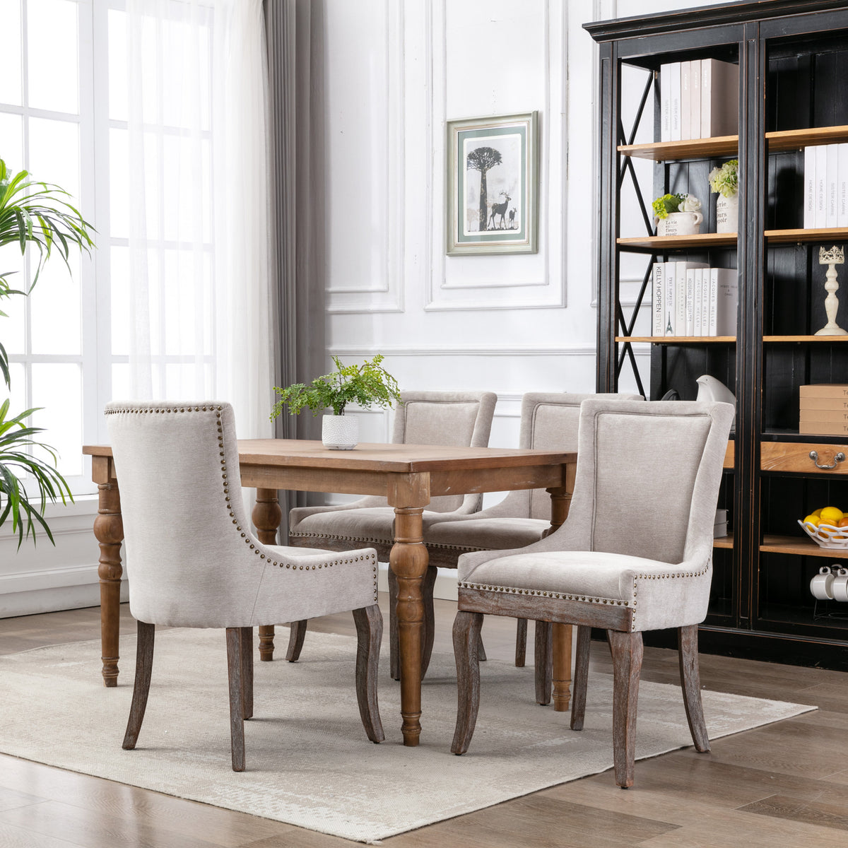Ultra Side Dining Chairs Set of 2 Beige