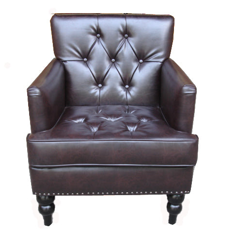 Harrison Tufted Club Chair – Charcoal Gray