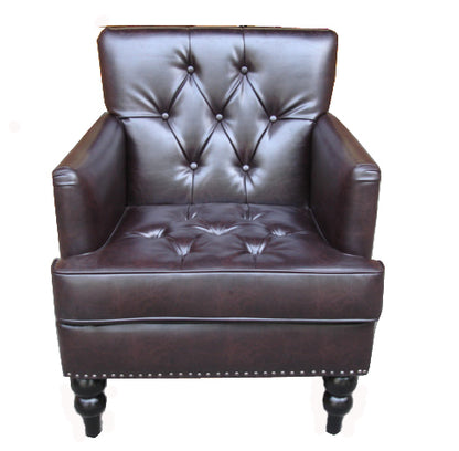Harrison Tufted Club Chair – Charcoal Gray