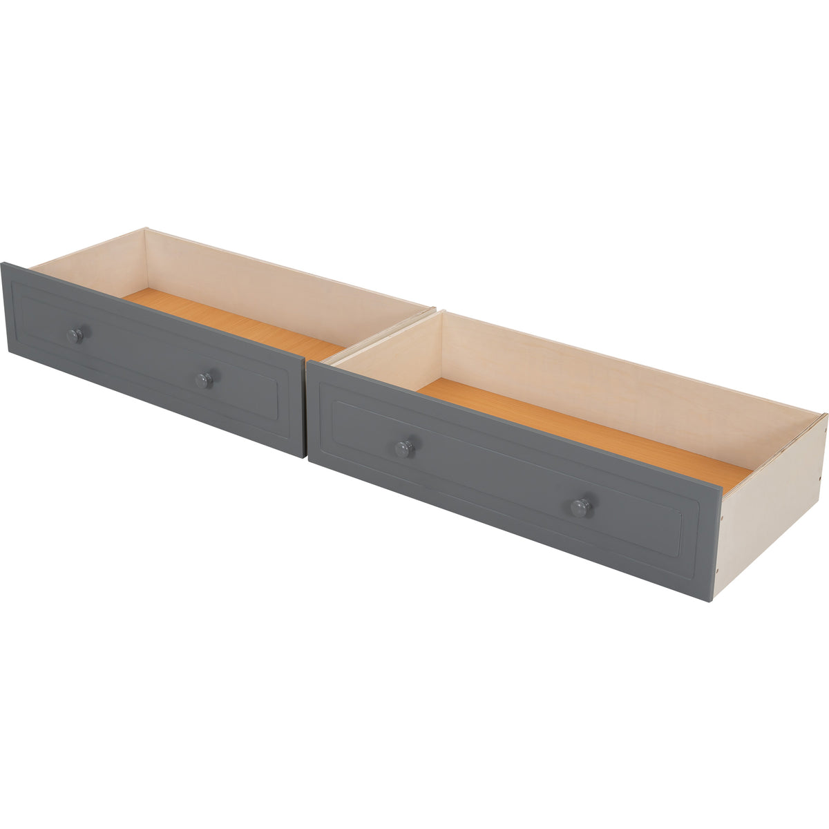Convertible Full Bunk Bed with Drawers Gray