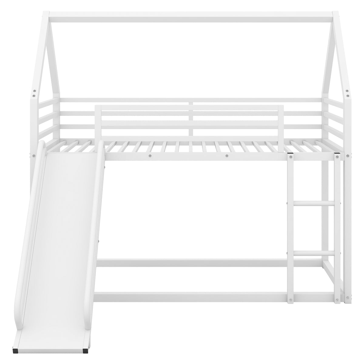 Twin House Bunk Bed White
