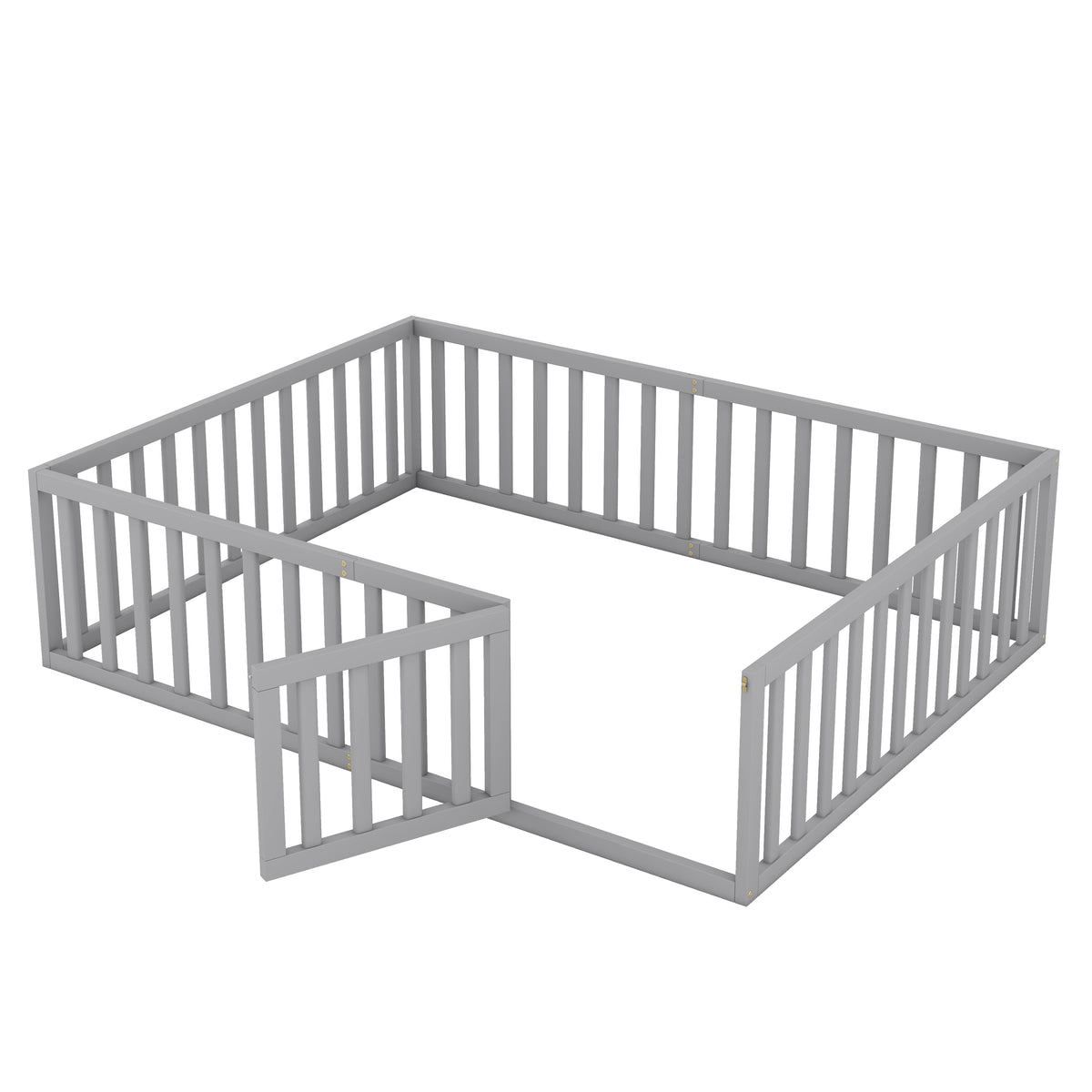 Queen Platform Bed Gray