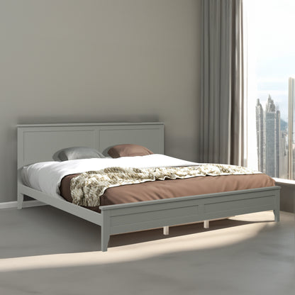 Gray Platform Bed King