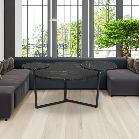Modern Black Marble Coffee Table