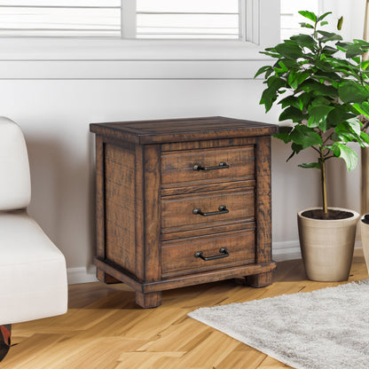 Reclaimed Wood Nightstand – Rustic Finish