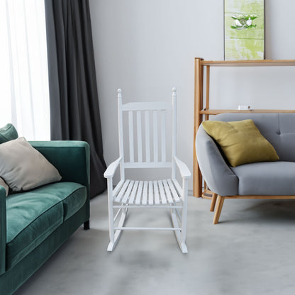 Wooden Porch Rocking Chair White