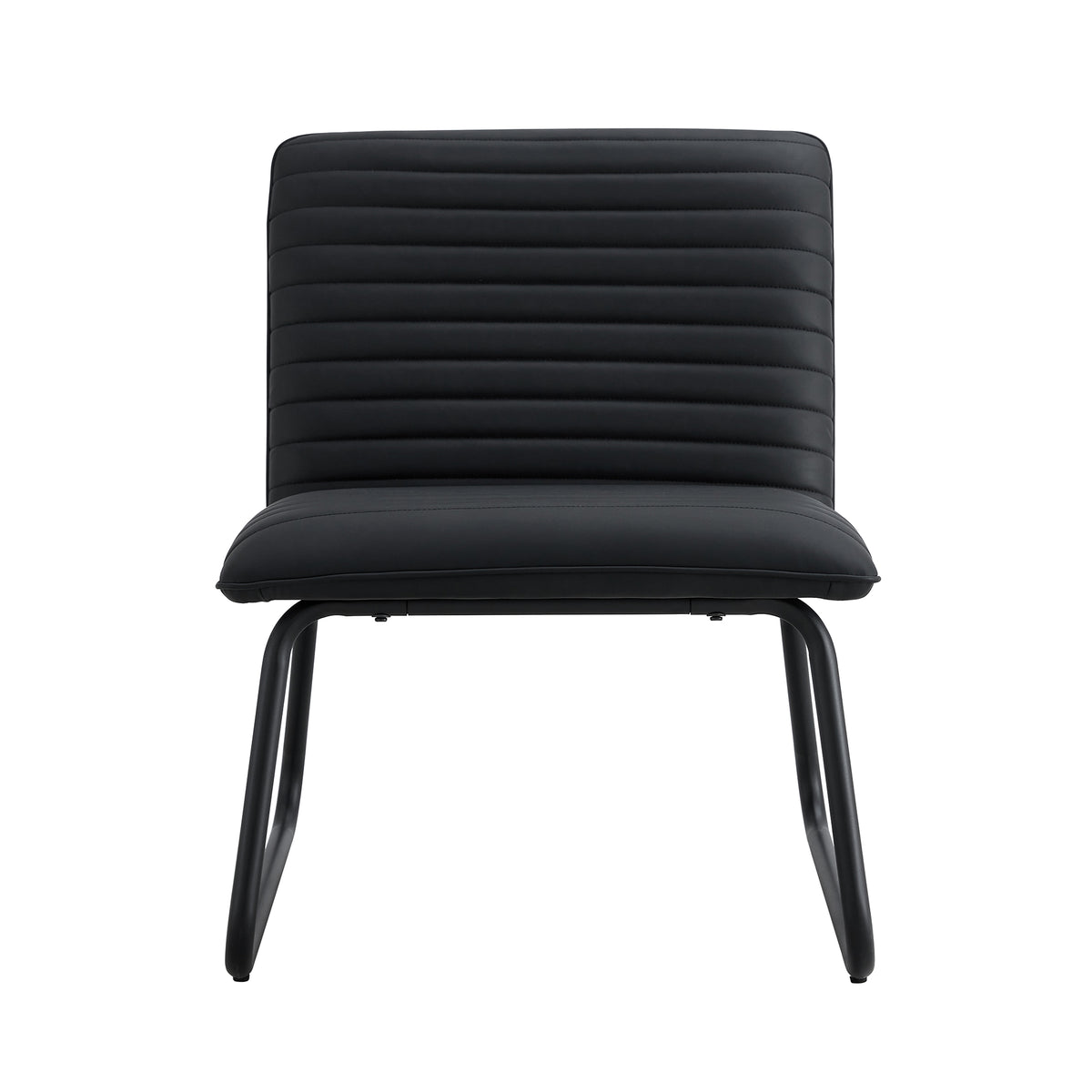 Black Armless Lounge Chair – Black Legs