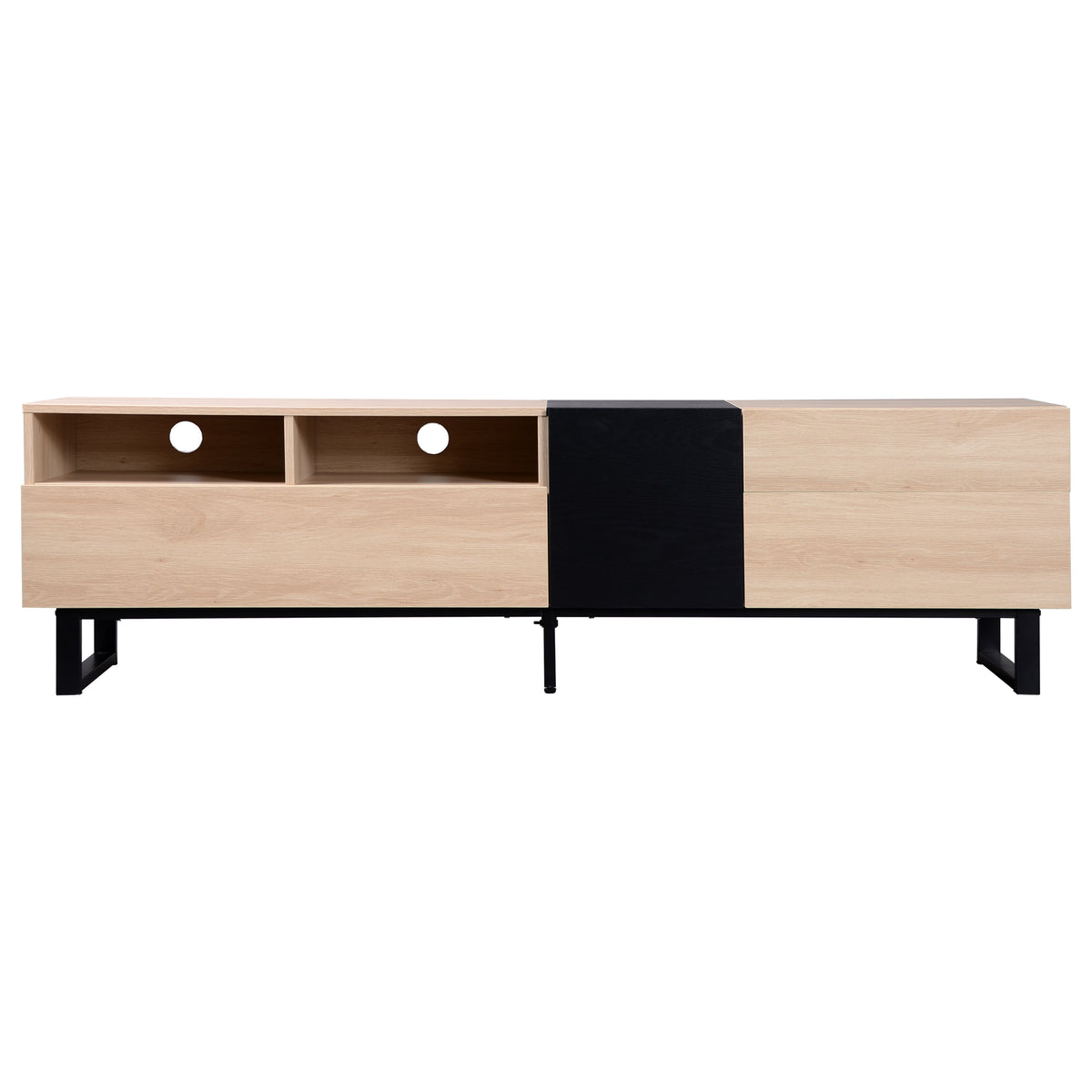 Modern 80" TV Stand with Storage Console