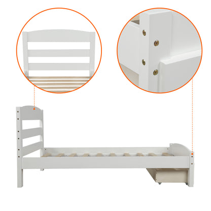 Twin Platform Bed White