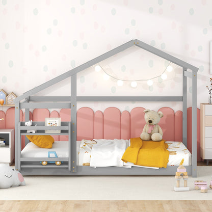 Twin House Bed Grey