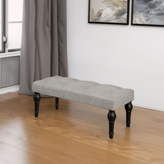 Column Ottoman Bench – Grey