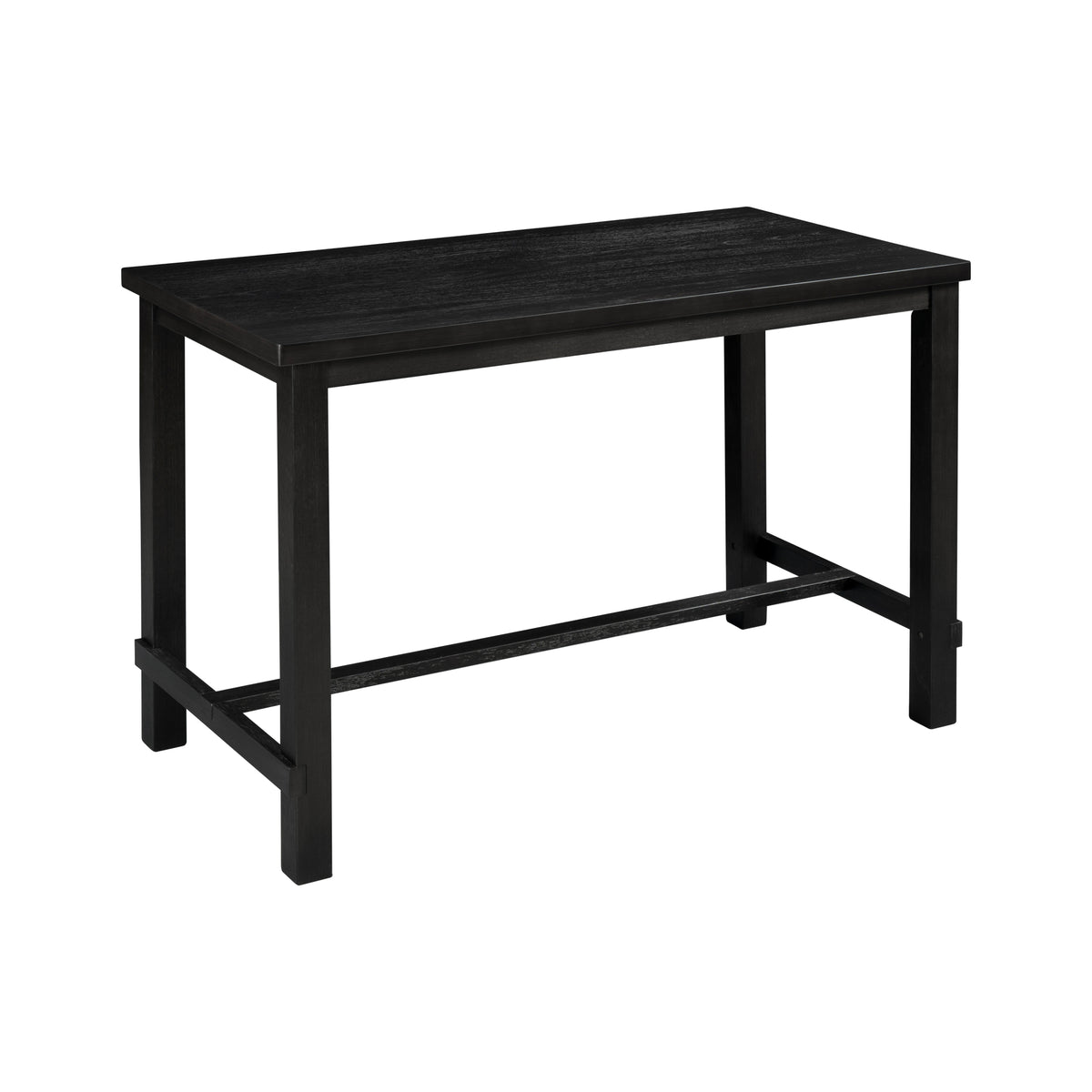 Espresso 5-Piece Counter Height Dining Set – Solid Wood Table with Upholstered Chairs