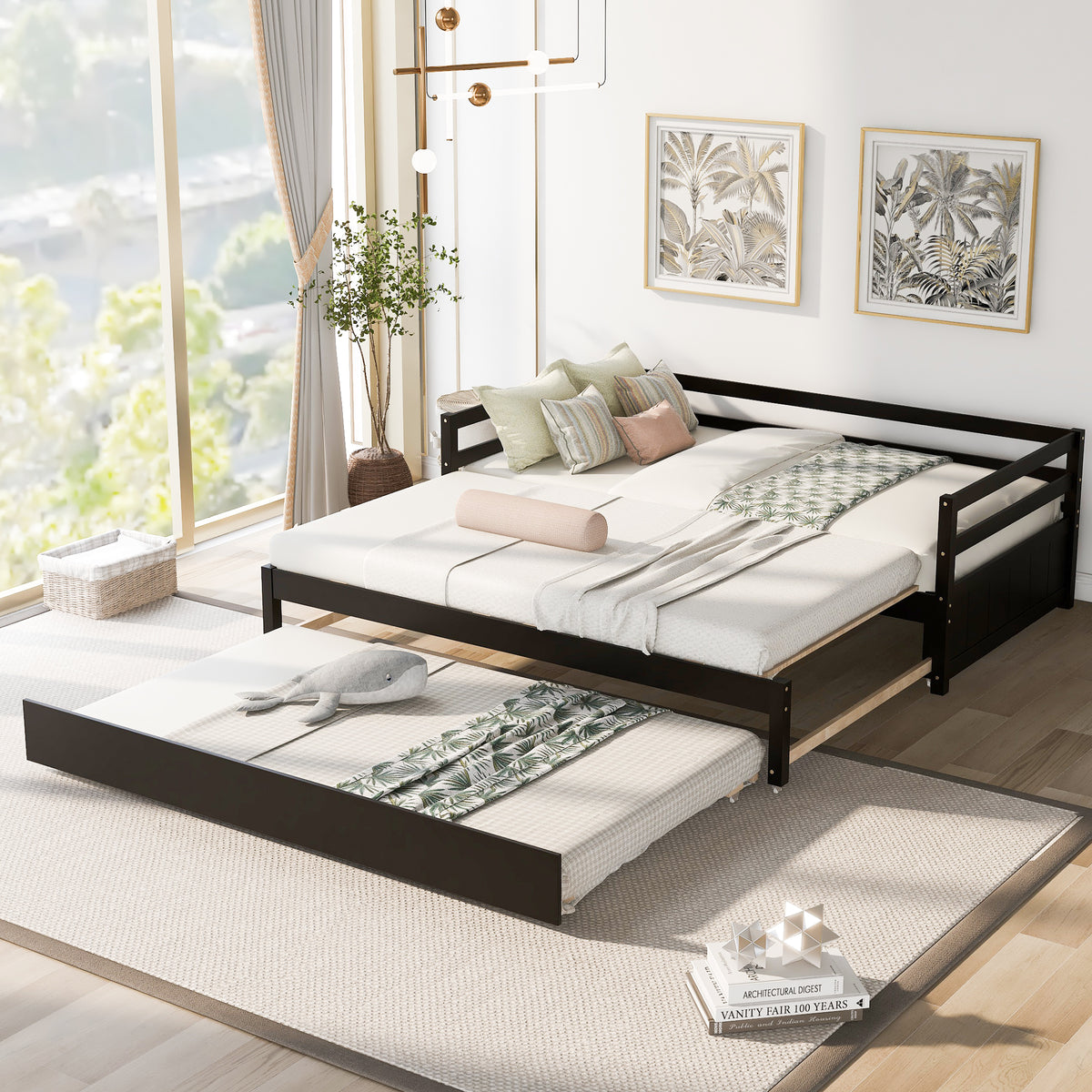 Twin Daybed with Trundle Espresso