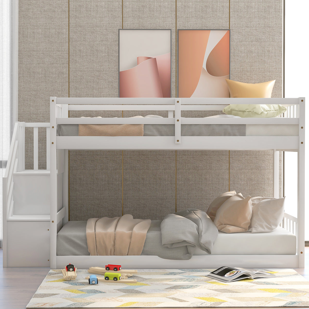 Twin Bunk Bed White