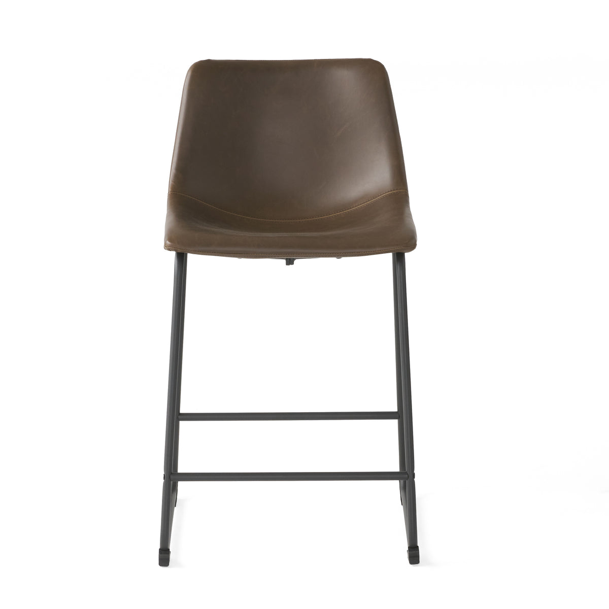 Vintage Brown Counter Stool Set (2 pcs)