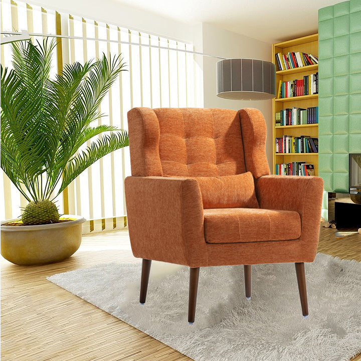 Modern Accent Chair Foam Filled Orange
