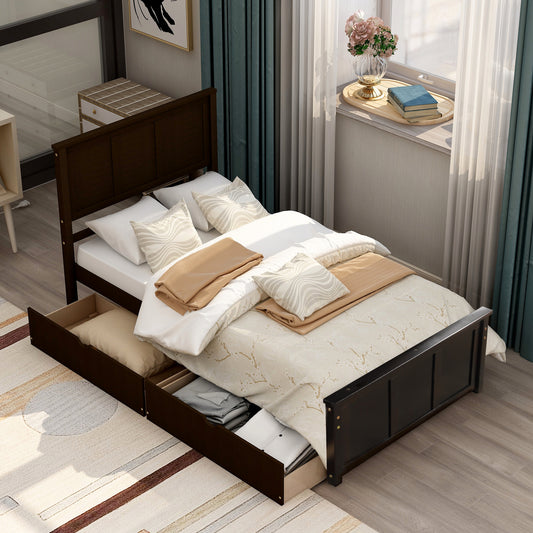 Twin Storage Bed Espresso