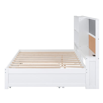 Full Daybed with Storage Drawers White