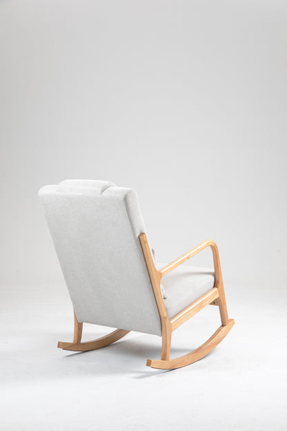 Upholstered Rocking Chair Beige