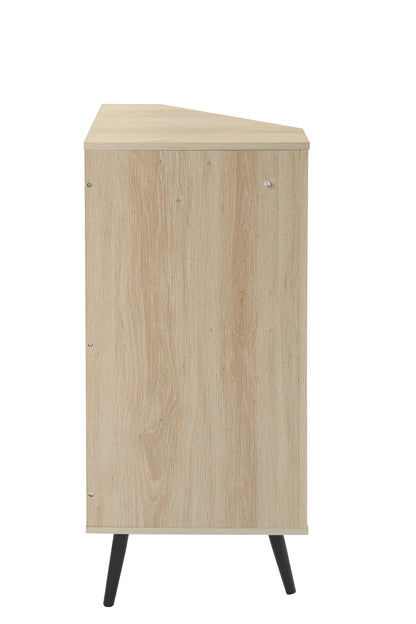 Rattan Corner Cabinet with Door and Shelf