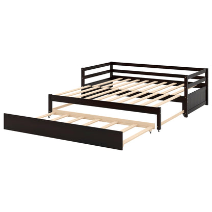 Twin Daybed with Trundle Espresso