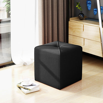Modern Ottoman with Storage and Wooden Legs