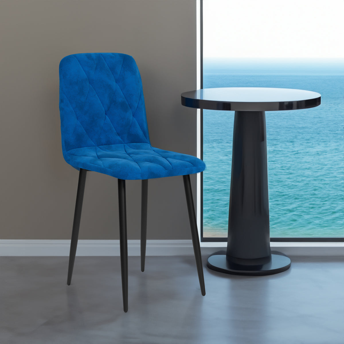 Velvet Dining Chair Set (4 pcs) – Modern Kitchen Style