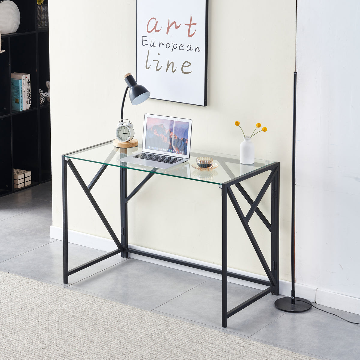 Clear Glass Laptop Desk