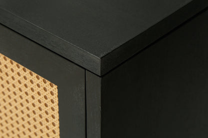 Rattan Sideboard Cabinet – Black