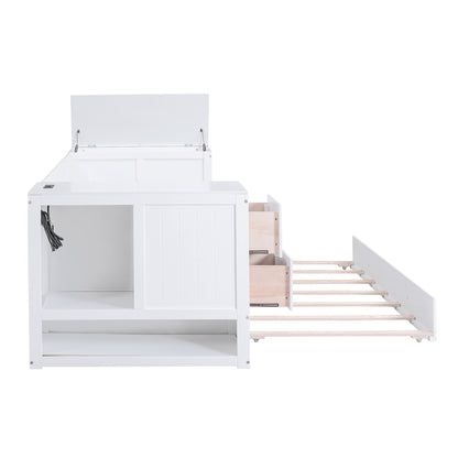 Twin Daybed with Storage White