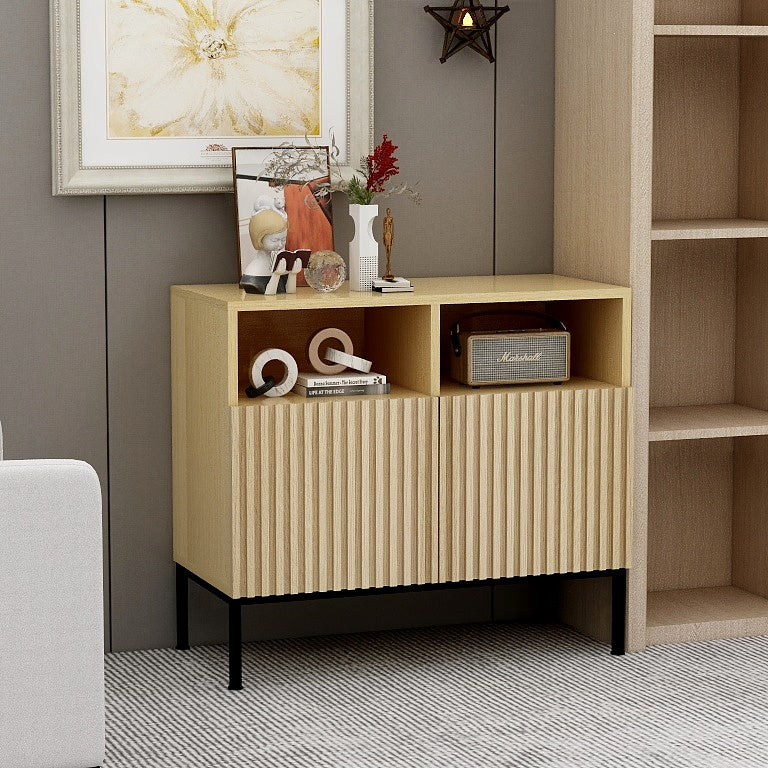 Modern Coffee Bar Sideboard – Walnut Finish