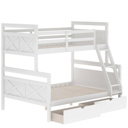Full Bunk Bed White