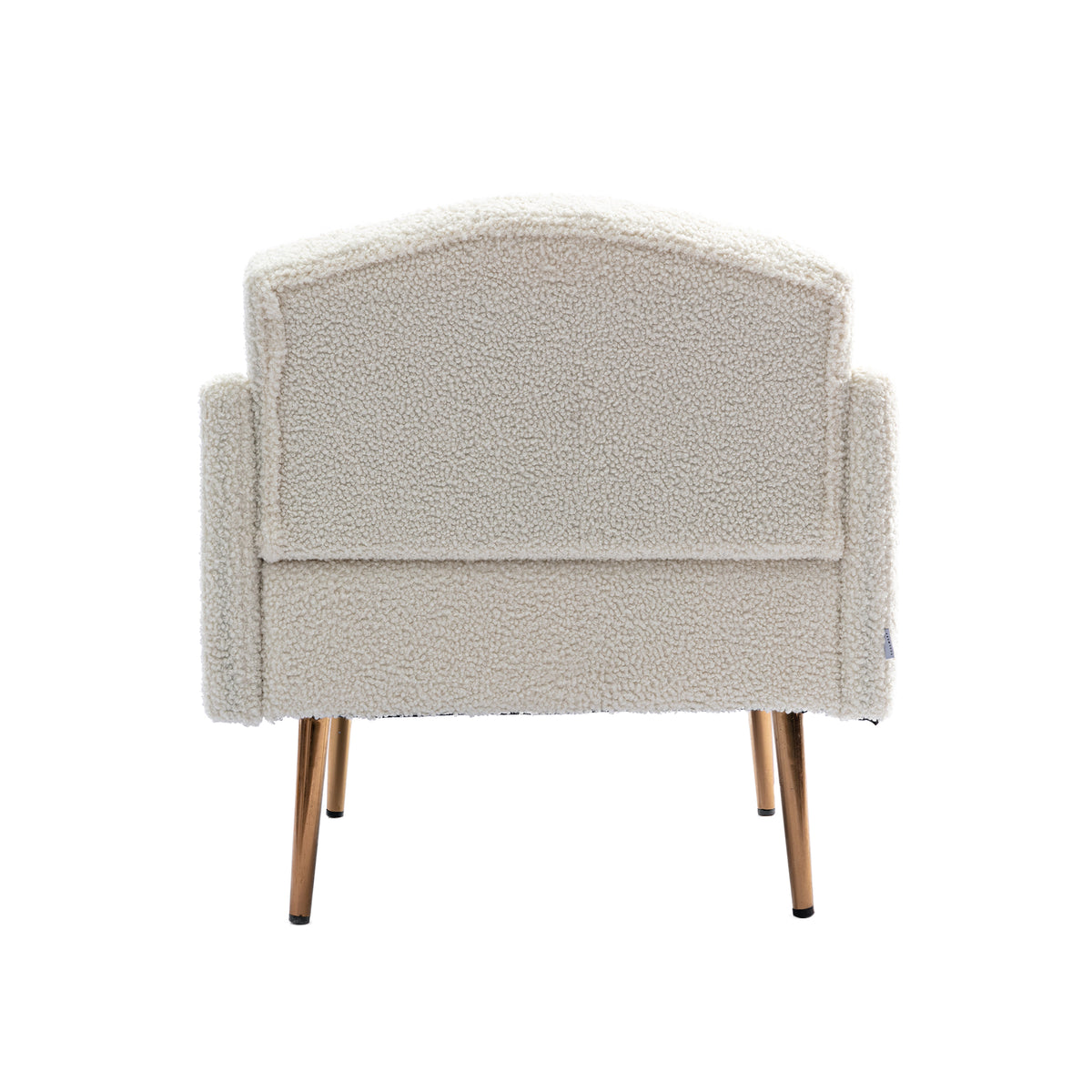 Teddy Armchair with Gold Legs – White