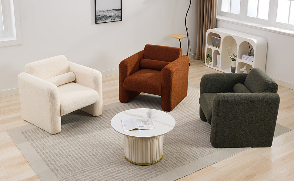 Sheepskin Armchair in Seaweed Green