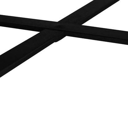Retro Round Coffee Table – Metal & Wood
