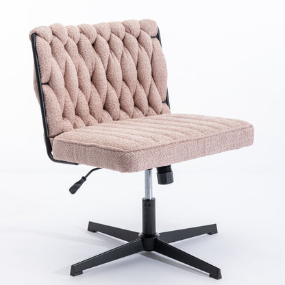 Armless Office Chair – Blush Pink