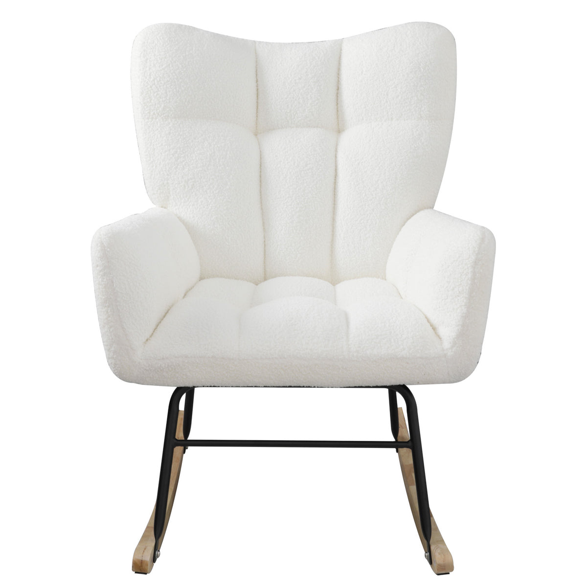White Teddy Rocking Chair – High Back