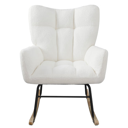 White Teddy Rocking Chair – High Back