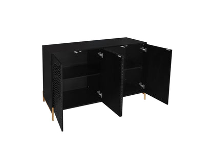Carved 4-Door Buffet Cabinet