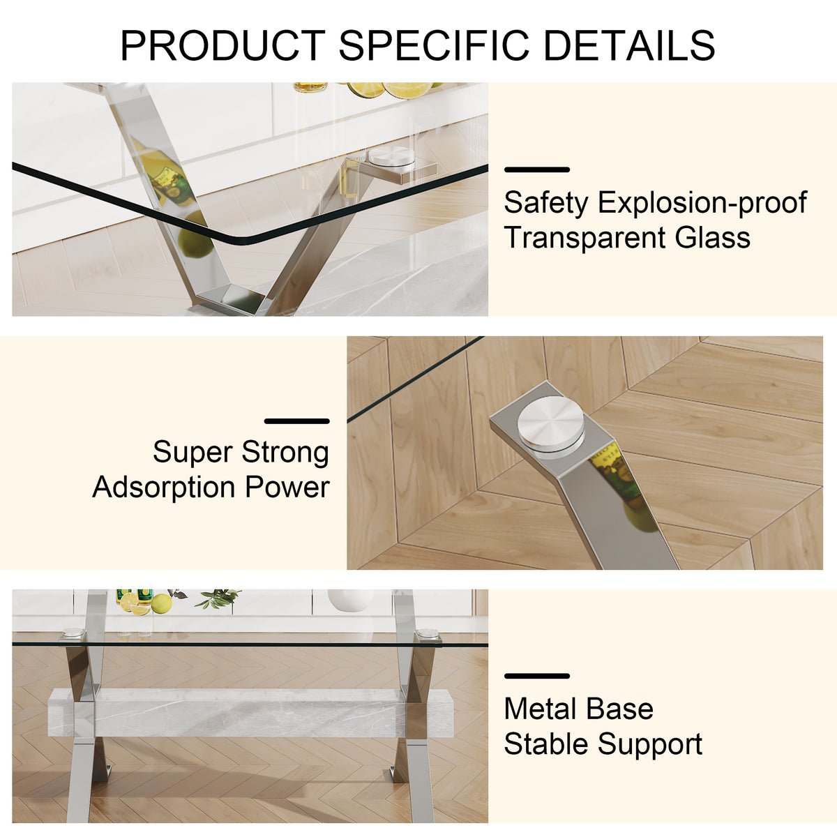 Glass Dining Table Modern Sleek Design