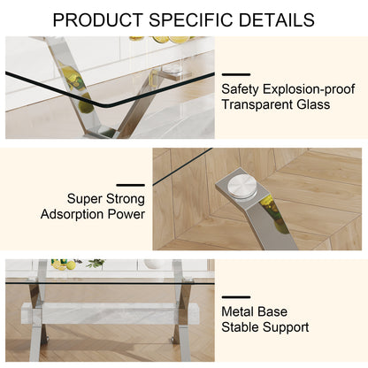 Glass Dining Table Modern Sleek Design